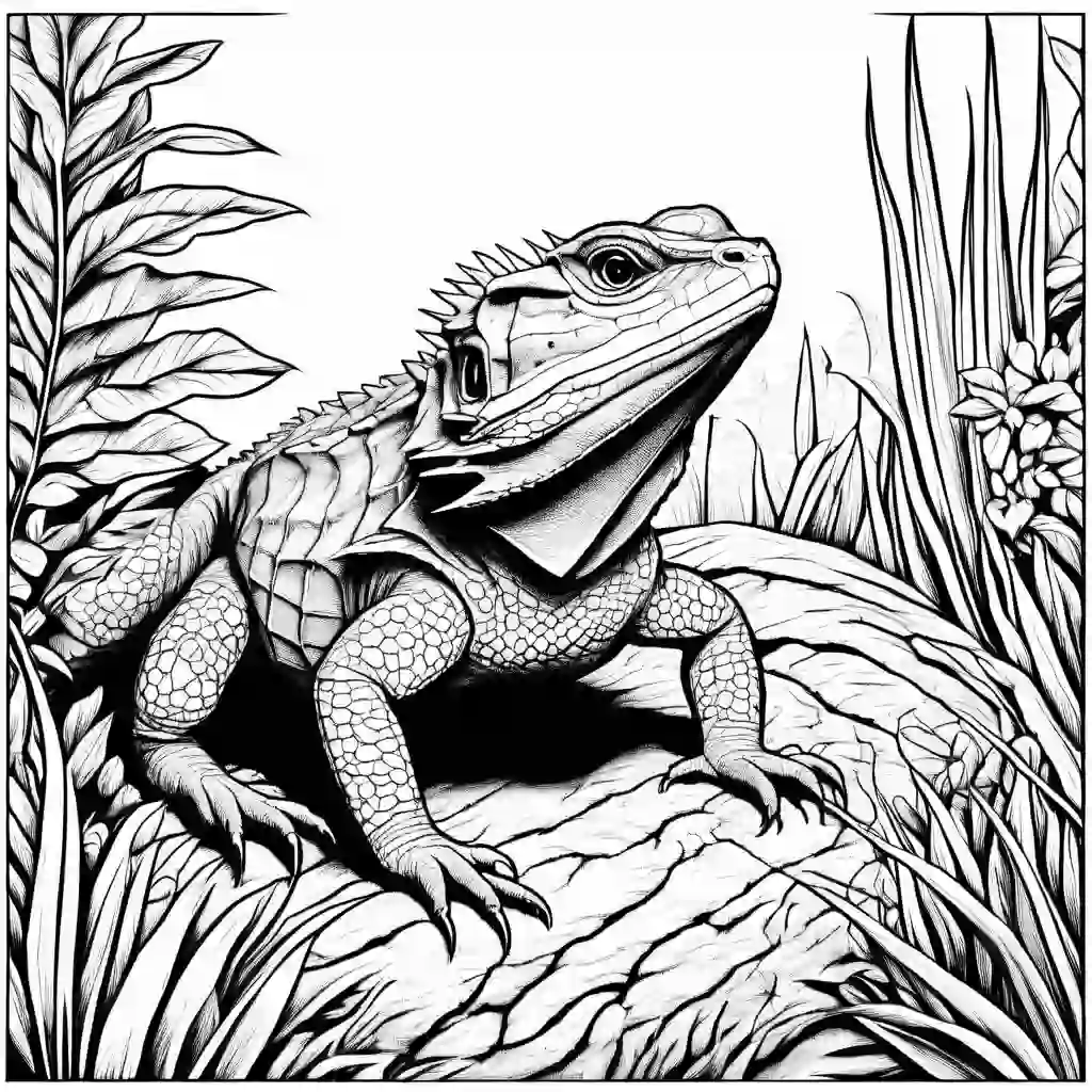 Tuatara coloring pages